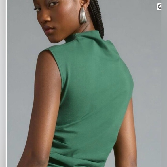 Maeve Mock-Neck Ruched Shell TankNWT - Picture 2 of 7